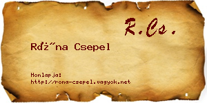 Róna Csepel névjegykártya